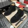 Black Sneakers męskie i damskie buty tenisowe skórzane buty na desce Buty czerwone podeszwy oryginalne importowane skórzane buty rozmiar 38-45