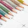 Crystal Glass Ballpoint Pen Big Gem Ball Pens With Large Diamond Fashion School Office Supplies 13 Colors