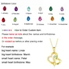 Pendant Necklaces Silver 925 Custom Letter Double Heart Necklace Engraved Name With Birthstone Choker Chain Gold Color Women