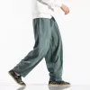 Pantaloni stile harem da uomo Harajuku pantaloni sportivi a gamba larga pantaloni maschili in lino Cott pantaloni larghi streetwear uomo donna pantaloni casual coreani Fi W4ye #