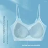 Bras Ice Silk Ultra-cienki piękno Pure Kolor plus size wietrznie wietrzne stanik bezszwowe blaty Dainty Women