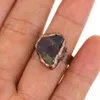 Clusterringe Großhandel Mode Naturstein Kupfer Amethyst Citrin Retro Ring für Männer und Frauen Geeignete Hochzeiten Partys