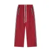 houzhou Y2K Wijde Pijpen Broek met Zijritsen Mannen Joggingbroek Mannelijke Losse Casual Sport Rood Zwarte Broek Rits Split streetwear 70Pp #