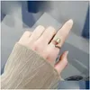 Cluster Ringe Opal Angst Relief Spinning Finger Ring für Mädchen Rotierende Zappeln Metall Spinner Anti Schmuck Zubehör Anillos Drop de OT2UJ
