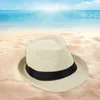 ワイドブリムハット麦わら帽子日焼け耐久性大人の夏のサンハットファッショントップビーチ旅行屋外ハイキングホリデーストリート