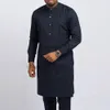 Herren New Traditial Native Wears Diki-Stil Herren karierte Hemden und Hosen 2-teilige Freizeitanzüge Kaftan Hochzeit Dr m2ec #