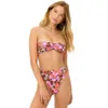 2024 Nieuwe strapless bh bikini hoge taille dames split badmode bedrukte streep badmode