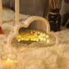 Mirrors Handmade Diy Night Light Decoration Cloud Flower Tulip Mirror Handmade Photo Frame Table Lamp Girl Bedroom Atmosphere Lamp