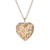 Pendant Necklaces Necklace Heart 1 Slot Po Frame Jewelry Gift Solid Shaped Box Couple