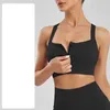 LU-L2006 Mulheres Yoga Bra Fitness Gym Roupas Femininas Moda Tamanho Grande Sem Fio Meninas Tops Yoga- Sutiã Esportivo NOVO Top Beauty Back Vest Zipper Bra