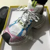 カジュアルシューズラグジュアリーデザイナーブランドトラック3 3.0男性女性ピンクホワイトスニーカーテス。 Gomma Leather Trainer Nylon Printed Platform 36-45 S25