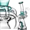 Riciclatore Piattaforme petrolifere Vetro spesso Bong per acqua Narghilè Fumo Tubo di vetro Base per bicchiere Dab Bong con giunto da 14 mm