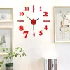 Zegary ścienne bez Punch Creative DIY Clock 3D Dekal dekoracyjny prosty nowoczesny design cyfrowy wycisz