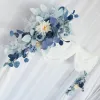 装飾2pcs人工花結婚式の背景の花輪の装飾ウェルカムカードサインコーナー壁の小道具