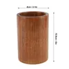 Bouteilles de rangement vaisselle seau porte-ustensile multifonctionnel bois de Jujube aigre écologique rond Durable fait à la main pour le bureau