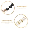 Brooches 4 Pcs Anti Exposure Brooch Sweater Pin Women Clothes Cardigan Clip Safety Pearl Pants Waist Miss