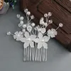 Grampos de cabelo casamento pente de cristal branco cristais luxuosos forte segurar peça para mulher ornamentos decorativos