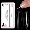 500Pcs Soft Gel Fake Nail Tips Fake Nail Full Cover Tips Soak Off Nail Extensions Makartt Medium Coffin Clear Press on Nails 240318