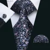 Cravates Cravates Cravates en soie de créateur pour hommes Rose Sarcelle Bleu Floral Or Violet Vert Noir Argent Cravate Ensemble Cadeau de mariage Gravata BarryWang 5036 Y240325