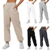 Pantalons pour femmes pantalons de survêtement taille haute confortables avec poches pour Jogging doux et chaud automne bande élastique à la cheville