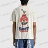 メンズTシャツセントマイケルアメリカンスタイル2面プリントビンテージグリルショートスルベヴェールハイストートファッションメンズ女性1 1グラフィックTシャツT240325