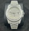 Hoogwaardige Custom Full Ice Out VVS Moissanite Diamond Pass Diamond Tester Automatic Watch