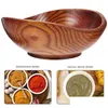 Bowls Wood Salad Bowl Wooden Serving Fruit Large Drop Delivery Home Garden Kitchen Dining Bar Dinnerware Otxjl