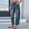 Jeans féminins à mi-taille jambe large pour les femmes printemps été surdimensionné surdimensionné des pantalons en jean poches Baggy mode Y2k Girls Streetwear