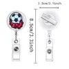 Business Card Files 6Pcs Creativity Football Badge Reels Retractable Holders Id With Clip Cute Reel For Student Meeting School Office Otkvj