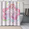 Acessórios Venda Quente Personalizado Sorriso Precure Cortinas de Chuveiro Diy Cortina de Banheiro Tecido Lavável Poliéster para Banheira Arte Decoração