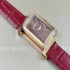 Mais novo pequeno 23x39mm relógio feminino reverso ultrafino amantes casar aço inoxidável vintage senhora edição quartzo alta qualidade menina wat240n