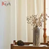 Curtains Japan Style Flax Linen Look Tulle Sheer Curtains for Living Room Windows Transparent Voile Curtain for Kitchen Rideaux Customize