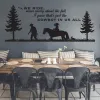 Stickers groot formaat Western Cowboy Quote muurstickers Vinyl Home Decor voor woonkamer slaapkamer boom gras Decals huis interieur muurschildering 4380