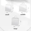 Emballage cadeau Grands sacs en plastique Sac d'emballage transparent latéral avec poignée Emballage de vêtements Shopping Business