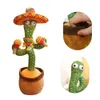 2021 Cactus الجملة Dancing Toy Electric Toy يغني 120 أغنية وملاءة للتفاعل الصوتي المضيئة ألعاب أفخم لطفل هدية S