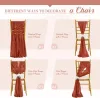 Sjerpen 10100 stuks terracotta stoel sjerpen voor bruiloft stoelhoezen kaasdoek stoel strik sjerpen stoellinten voor feestceremonie decor