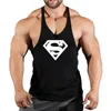 brand Bodybuilding Clothing Fitn Mens Muscle Vest Summer Letters Print Sleevel Shirt Gyms Stringer Tank Top Men Tanktop P2r6#