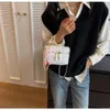 Designer Luxury fashion Shoulder bags Korean Sweet and Fashionable Mini Crossbody Bag with Lingge Embroidered Thread Versatile One Shoulder Small Bucket Bag