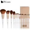 Ducare 14 PCS Pincéis de Maquiagem com Saco Fundação Blush Profissional Cosméticos Make up Brush Set Pó Sombra Pincéis de Sobrancelha 240311