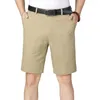 Men's Shorts Men Button-Zip Design Summer Business Style Półno kolan z zamkiem błyskawicznym dla ojca