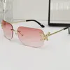Солнцезащитные очки Y2K без оправы, квадратные женские и мужские солнцезащитные очки в стиле стимпанк, 2024, розовые оттенки