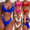 2024 Nouvelle sangle sexy Strap Split Swimsuit High Waist Open Back Bikini