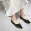 Casual Shoes Flying Ballet Women's 2024 Shallow Mouth Flat Bottom Knitted Comfortable