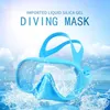 Adult Scuba Diving Mask Tempered Glass AntiFog Swim Goggles with Nose Cover for Snorkeling Freediving Swimming 240321