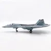 Diecast metal liga 1/100 escala russo su 57 su57 avião de combate modelo Su-57 avião modelo brinquedo para coleção 240314