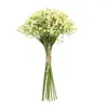 Flores decorativas reutilizáveis flor artificial elegante buquê de respiração do bebê para casa festa de casamento decoração realista falso