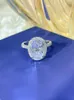 Clusterringen Modieuze Duivenei Kunstmatige Witte Diamant 925 Sterling Zilveren Ring Geïmporteerde Veelzijdige Bruiloftssieraden Met Hoog Koolstofgehalte