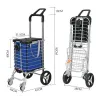 Chariots Chariot de courses 35L en alliage d'aluminium avec couvercle pouvant accueillir un grand chariot à roues de 19 cm de qualité pour l'achat sur le marché extérieur