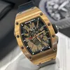 Richardmills regarde Swiss Automatic Watches Richars Womens Series RM037 18K Rose Gold Wristwatch Second Hand