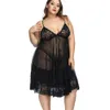 Lingerie sexy, chemise de nuit, robe caraco sexy, pyjama MM potelé surdimensionné 915739